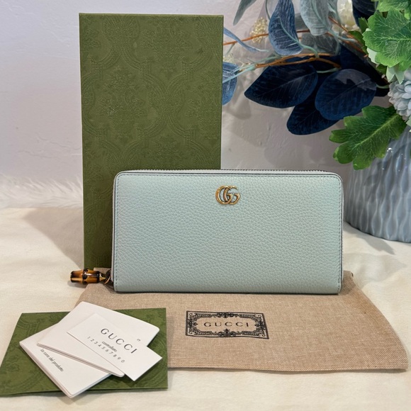 Gucci Handbags - NEW✨Gucci Bamboo GG Marmont Zip Around Wallet